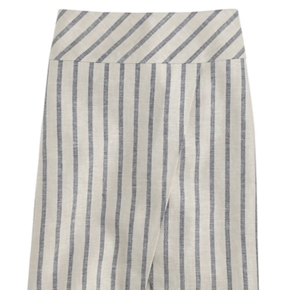 J. Crew Crossover linen wrap skirt